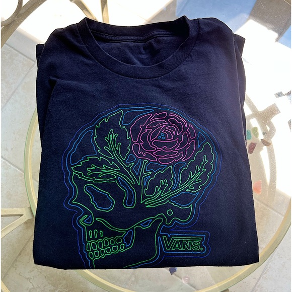 Vans Other - 💀🌈VANS🌈💀- Neon Skull Vans Tee -Size Lg Mens